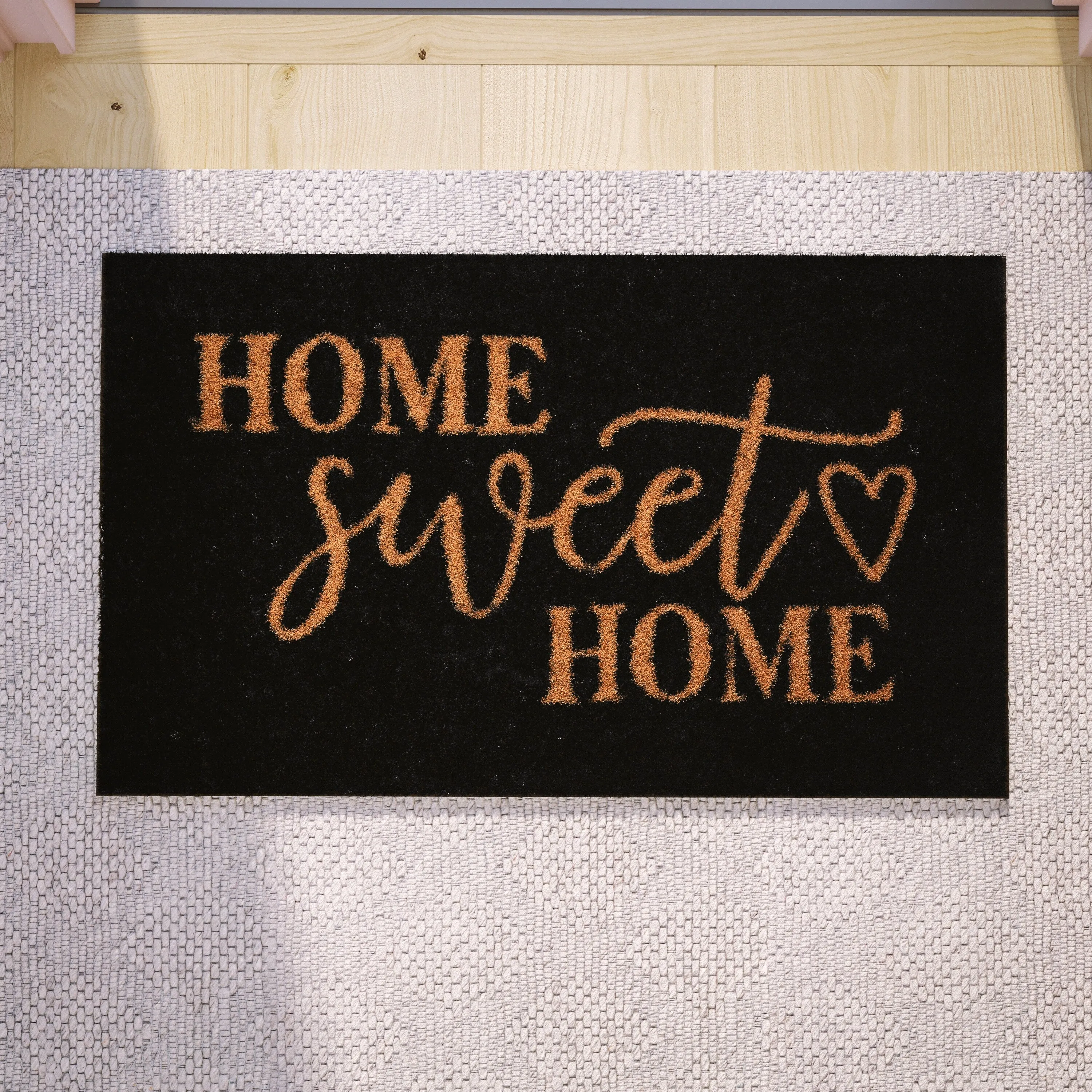 18 x 30 Indoor/Outdoor Coir Doormat with Home Sweet Home Message. Non-Slip Back