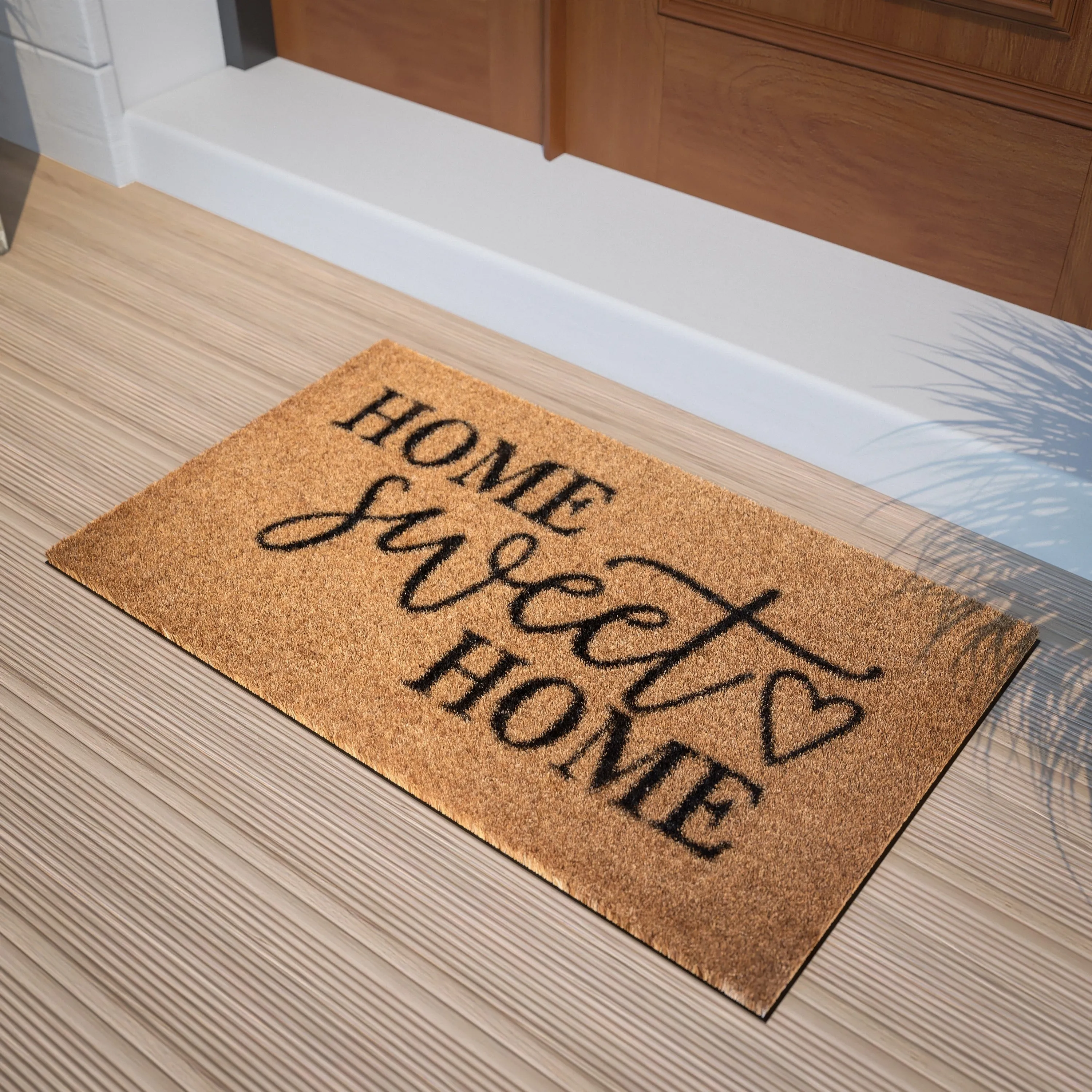 18 x 30 Indoor/Outdoor Coir Doormat with Home Sweet Home Message. Non-Slip Back