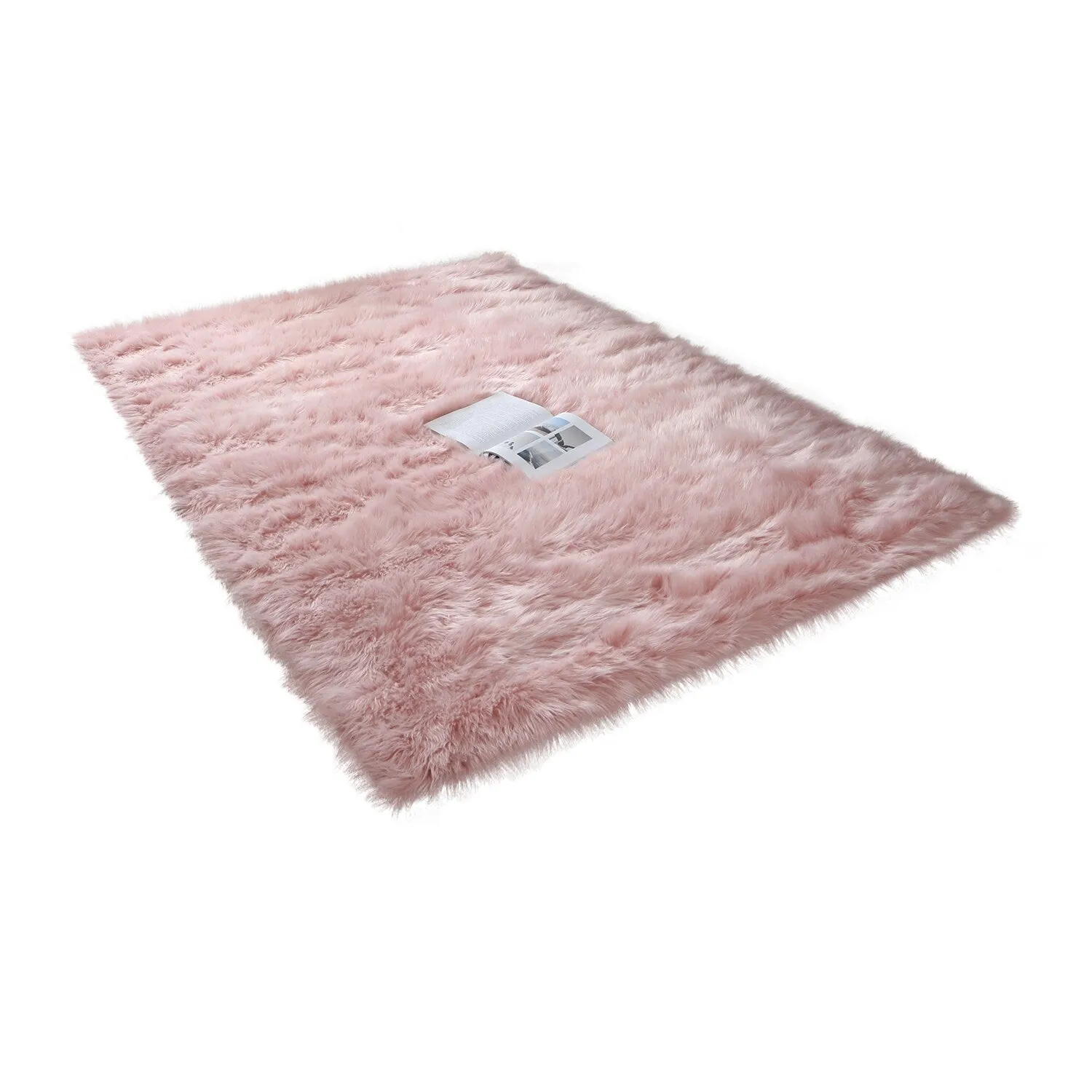 84 in L Ultra Soft Fluffy Faux Fur Sheepskin Area Rug - 6' x 7'