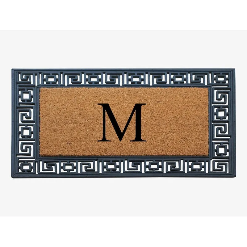 A1HC First Impression Carson Rubber and Coir 24 X 36. Heavy Duty. Easy to Clean Outdoor Monogrammed Doormat
