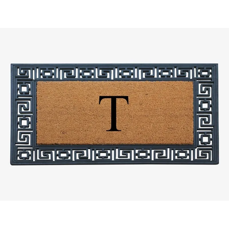 A1HC First Impression Carson Rubber and Coir 24 X 36. Heavy Duty. Easy to Clean Outdoor Monogrammed Doormat