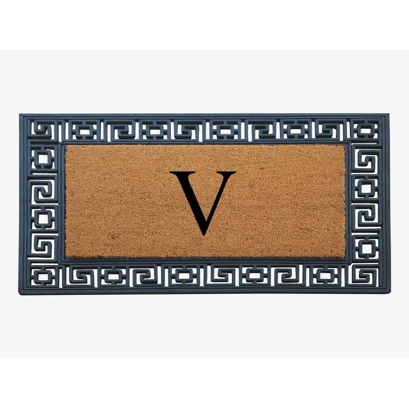 A1HC First Impression Carson Rubber and Coir 24 X 36. Heavy Duty. Easy to Clean Outdoor Monogrammed Doormat
