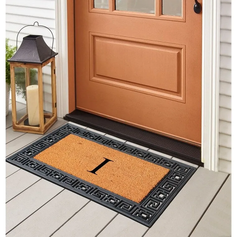 A1HC First Impression Carson Rubber and Coir 24 X 36. Heavy Duty. Easy to Clean Outdoor Monogrammed Doormat