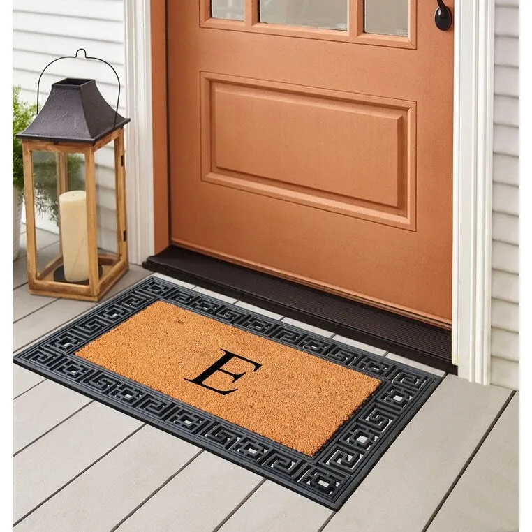 A1HC First Impression Carson Rubber and Coir 24 X 36. Heavy Duty. Easy to Clean Outdoor Monogrammed Doormat