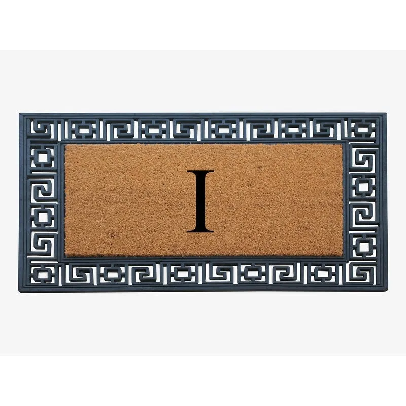 A1HC First Impression Carson Rubber and Coir 24 X 36. Heavy Duty. Easy to Clean Outdoor Monogrammed Doormat