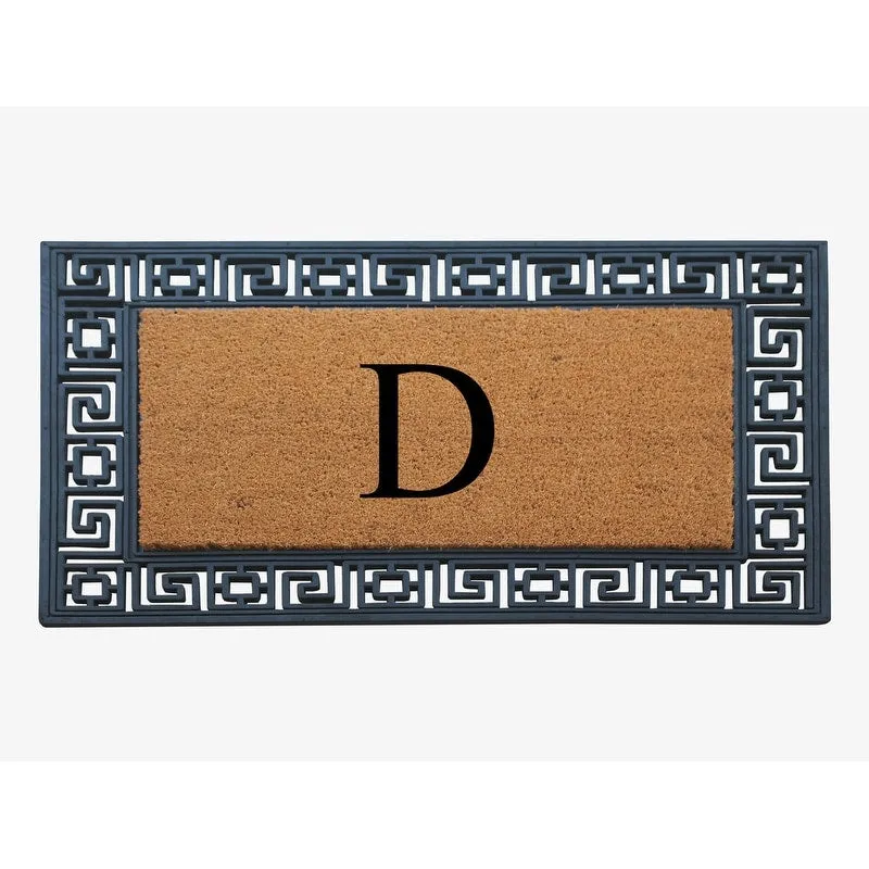 A1HC First Impression Carson Rubber and Coir 24 X 36. Heavy Duty. Easy to Clean Outdoor Monogrammed Doormat