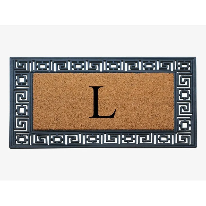 A1HC First Impression Carson Rubber and Coir 24 X 36. Heavy Duty. Easy to Clean Outdoor Monogrammed Doormat