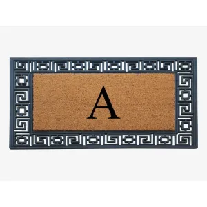 A1HC First Impression Carson Rubber and Coir 24 X 36. Heavy Duty. Easy to Clean Outdoor Monogrammed Doormat
