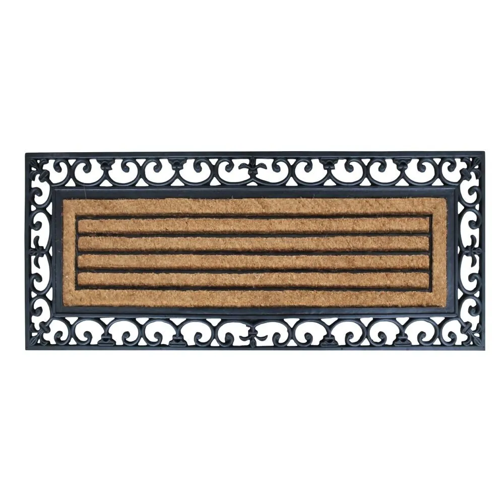 A1HC First Impression Clarence Rubber and Coir Molded Doormat 18 x 48