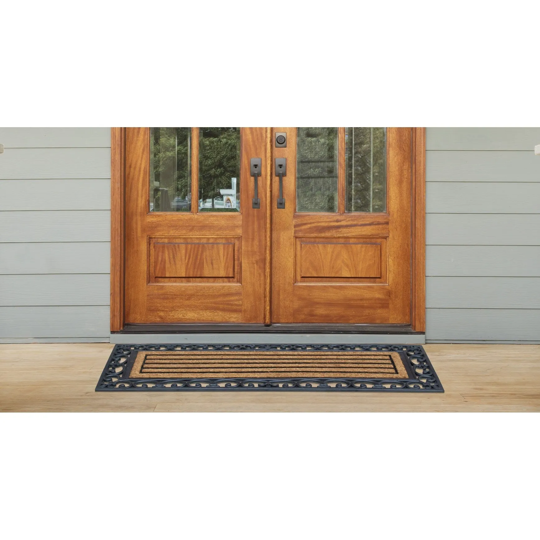 A1HC First Impression Clarence Rubber and Coir Molded Doormat 18 x 48