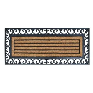 A1HC First Impression Clarence Rubber and Coir Molded Doormat 18 x 48