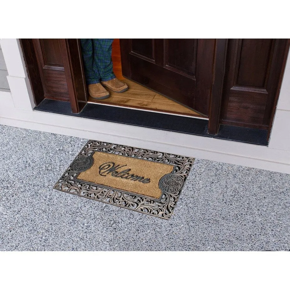 A1HC Natural Coir and Rubber doormat 23X38
