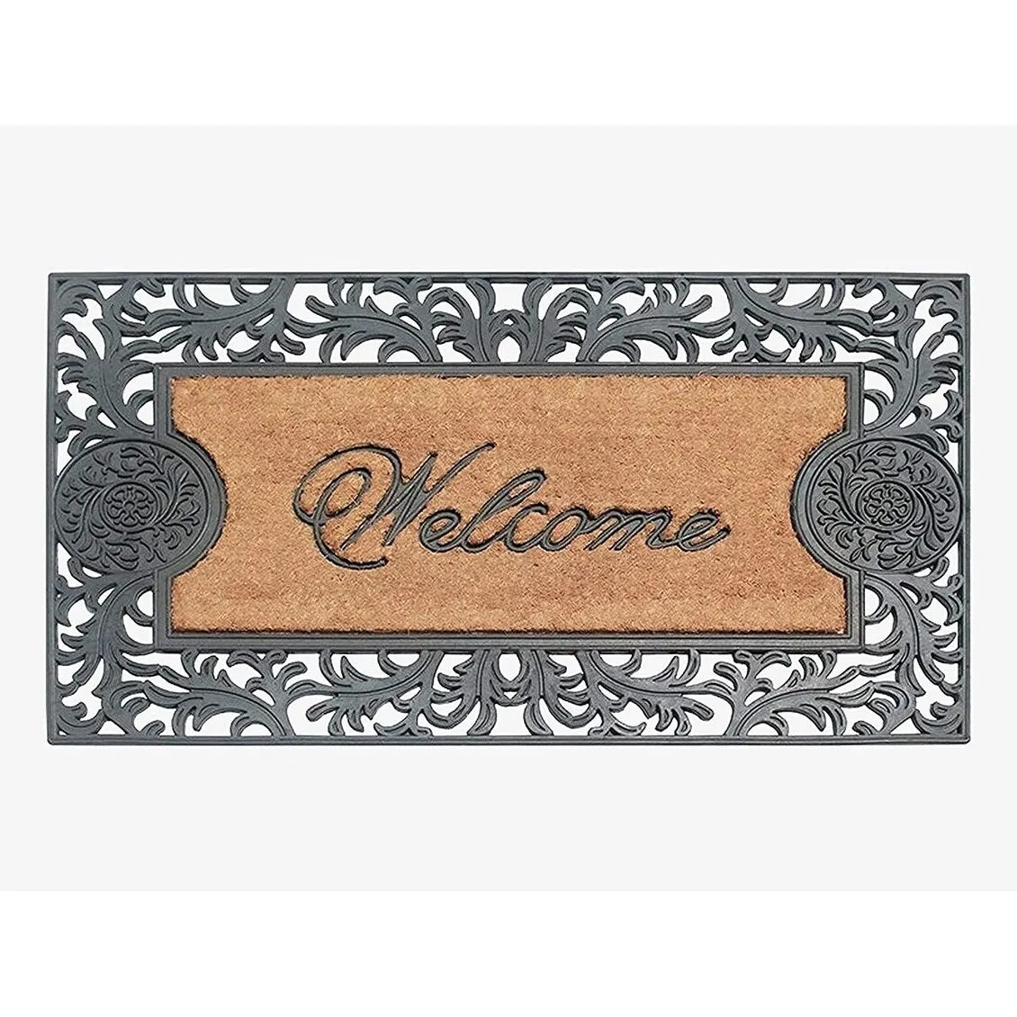 A1HC Natural Coir and Rubber doormat 23X38