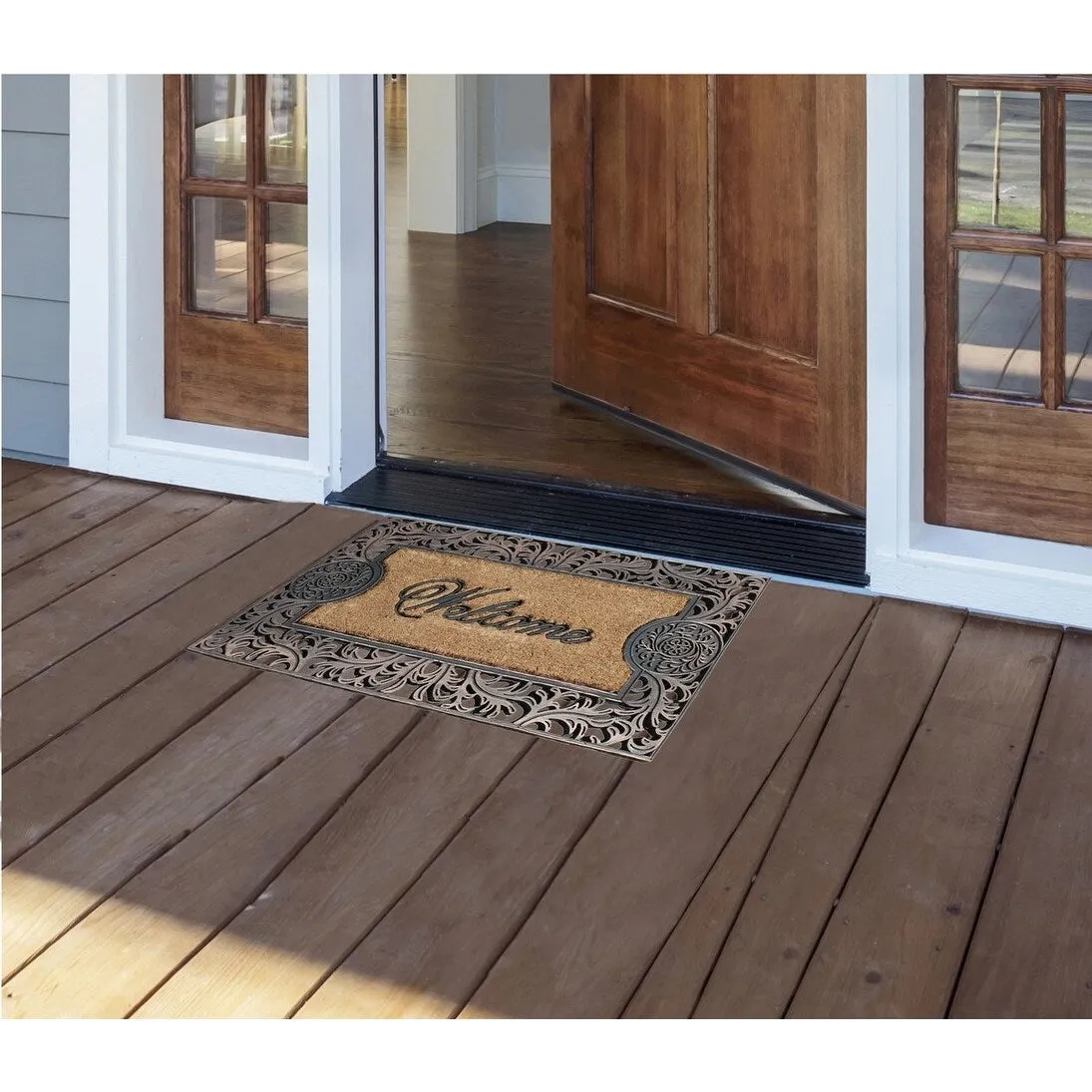 A1HC Natural Coir and Rubber doormat 23X38