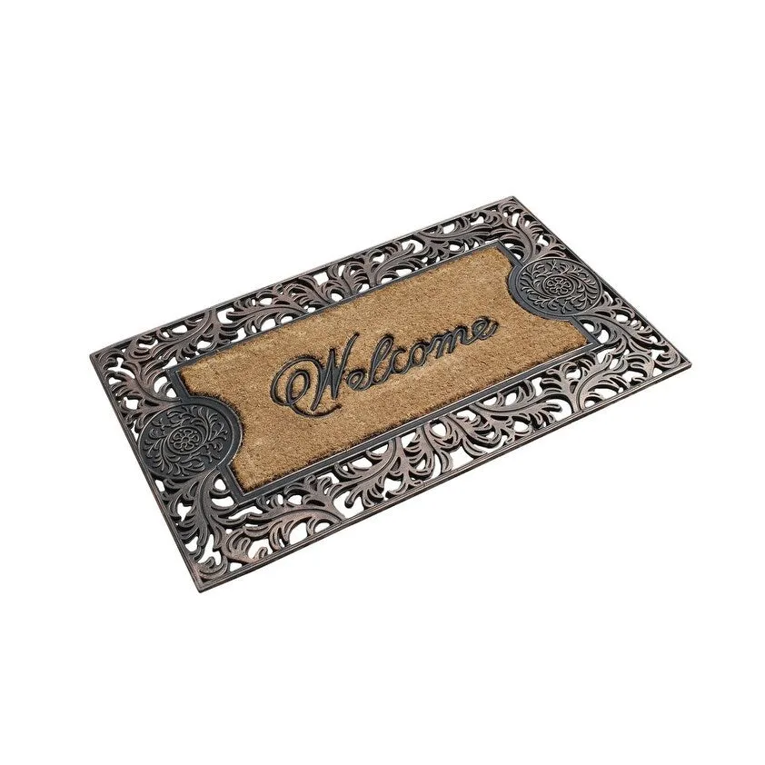 A1HC Natural Coir and Rubber doormat 23X38
