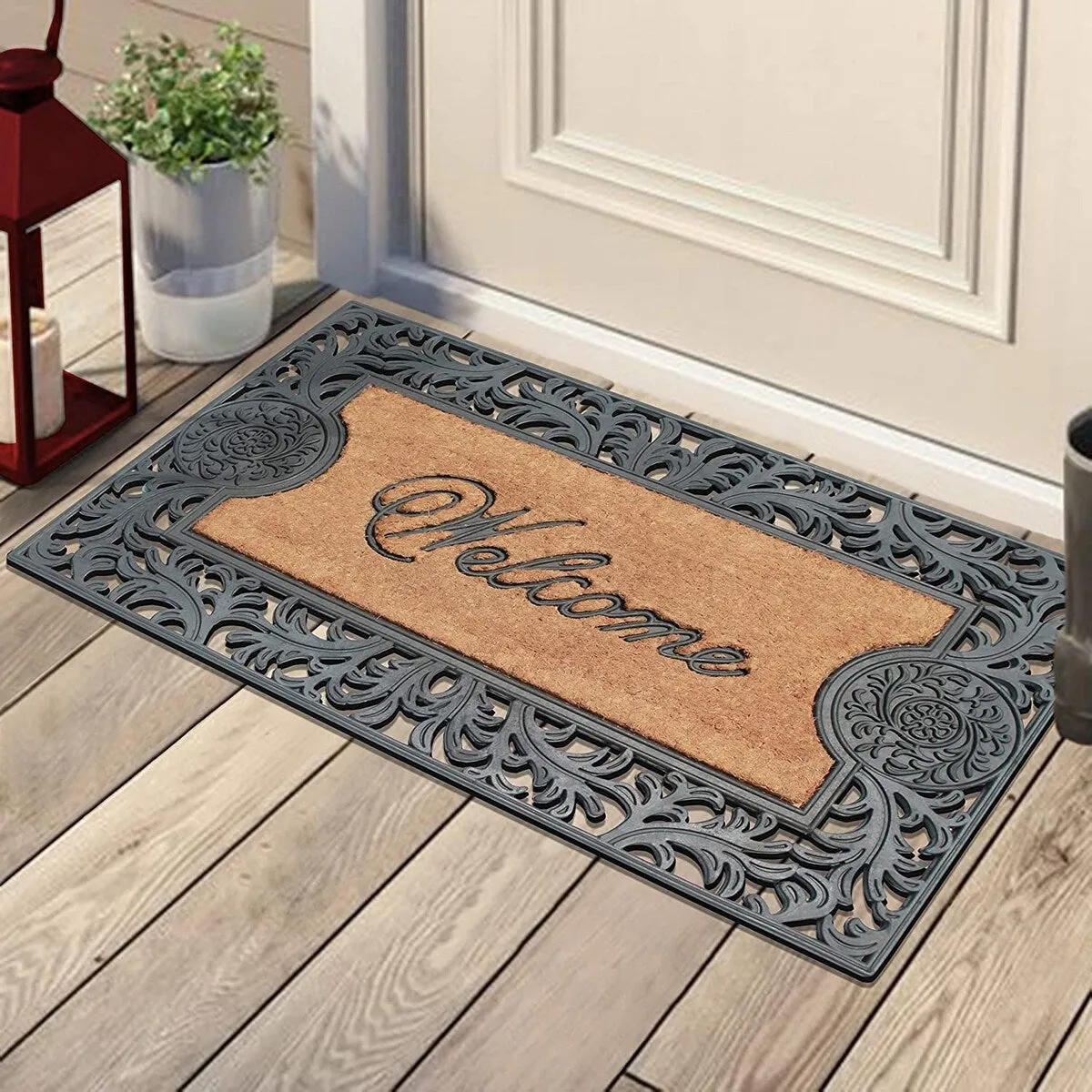 A1HC Natural Coir and Rubber doormat 23X38