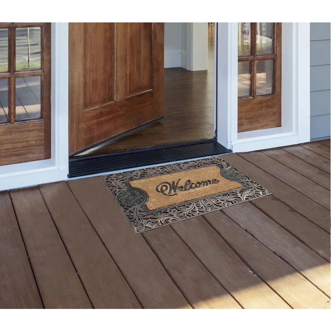A1HC Natural Coir and Rubber doormat 23X38