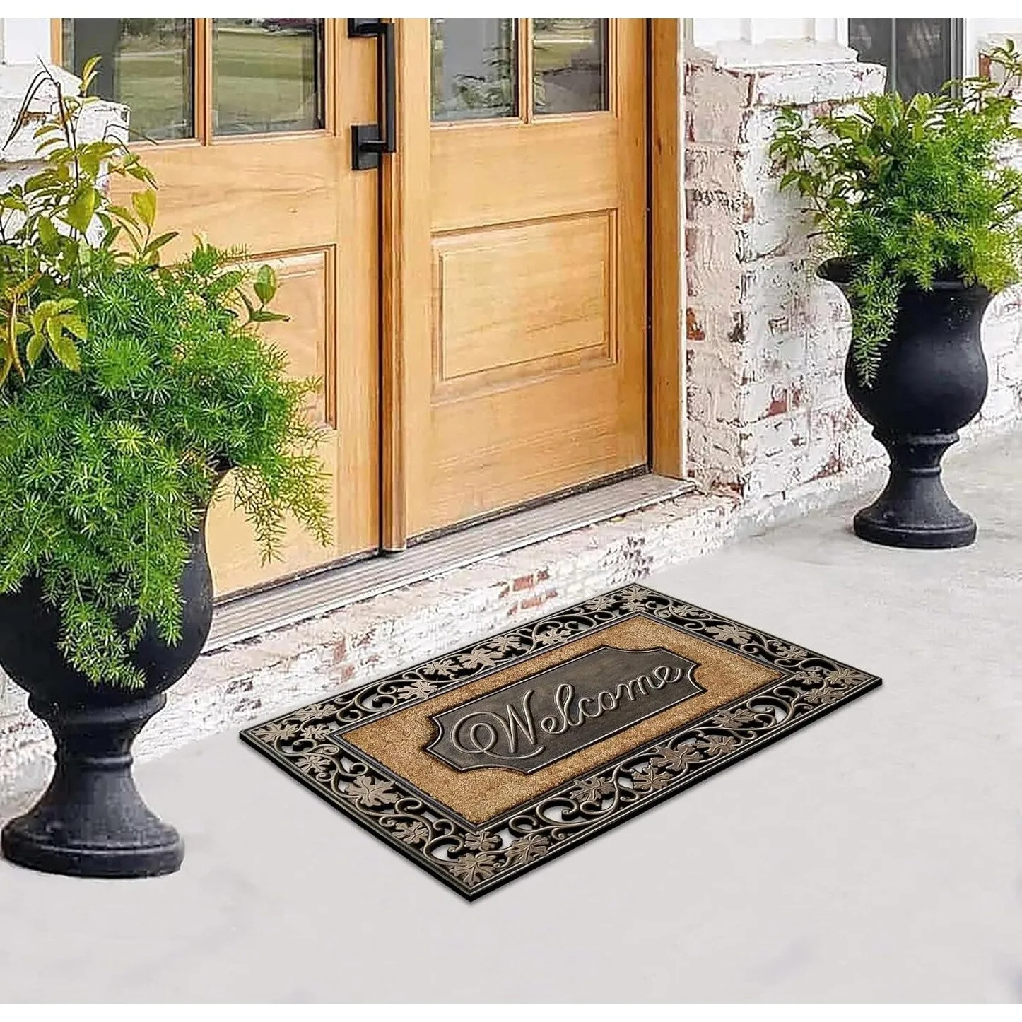A1HC Rubber and Coir Dirt Trapper Heavy Weight Large Welcome Doormat. 23X38