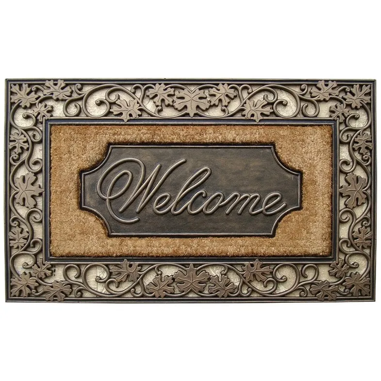 A1HC Rubber and Coir Dirt Trapper Heavy Weight Large Welcome Doormat. 23X38