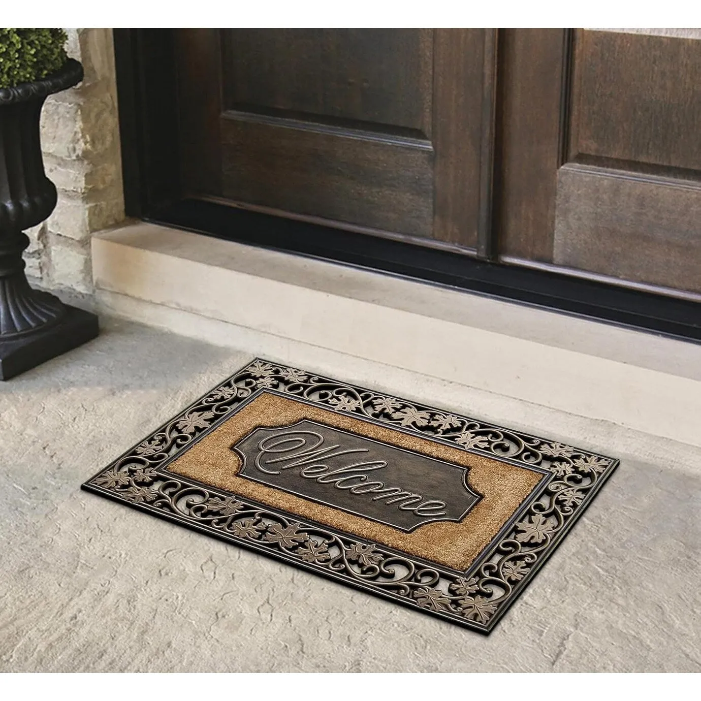 A1HC Rubber and Coir Dirt Trapper Heavy Weight Large Welcome Doormat. 23X38