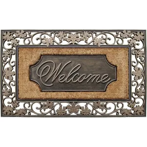 A1HC Rubber and Coir Dirt Trapper Heavy Weight Large Welcome Doormat. 23X38
