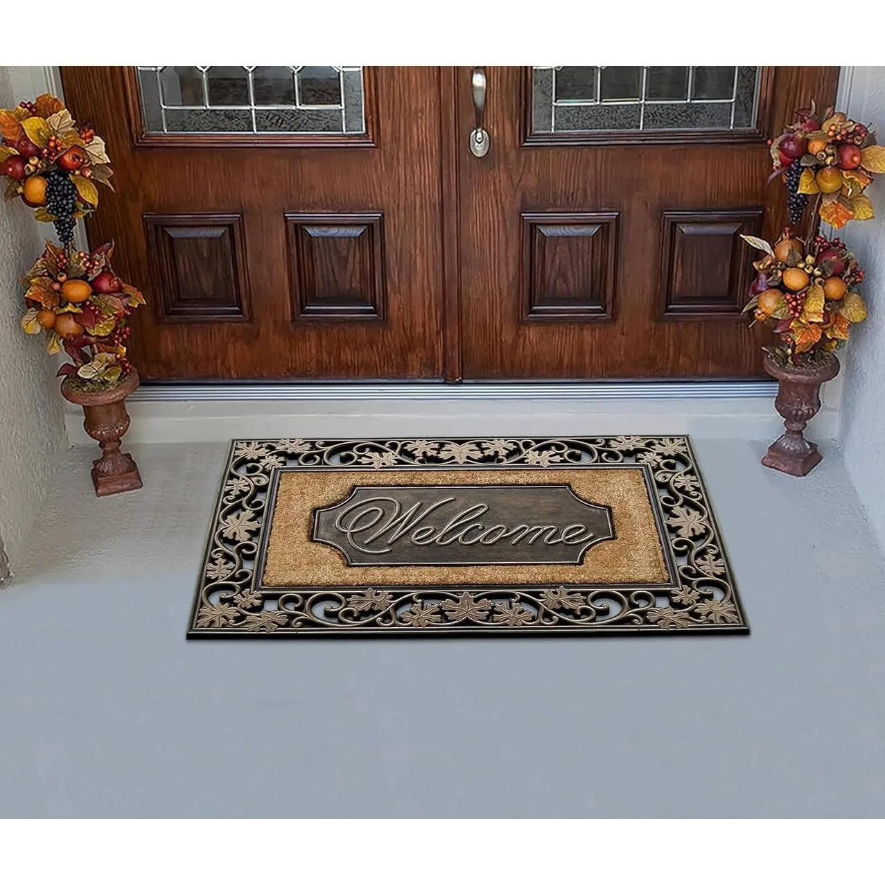 A1HC Rubber and Coir Dirt Trapper Heavy Weight Large Welcome Doormat. 23X38