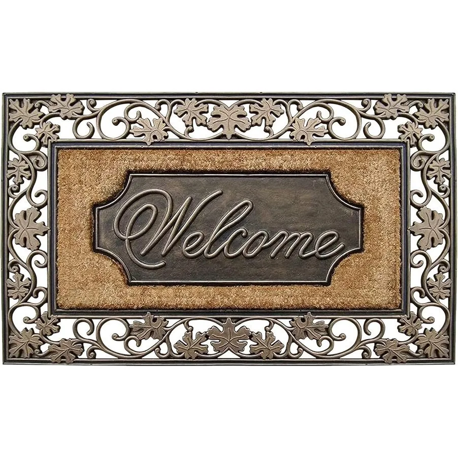 A1HC Rubber and Coir Dirt Trapper Heavy Weight Large Welcome Doormat. 23X38