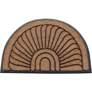 A1HC Rubber and Coir Striped Bronze Finished Outdoor Doormat - 24X36