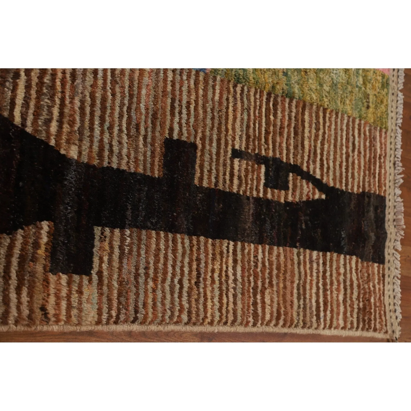 Abstract Moroccan Oriental Wool Area Rug Hand-knotted Carpet - 8'7 x 10'0