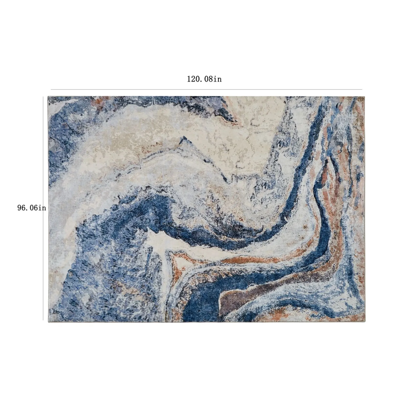 Abstract Wave Area Rug 303
