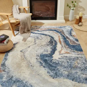 Abstract Wave Area Rug 303