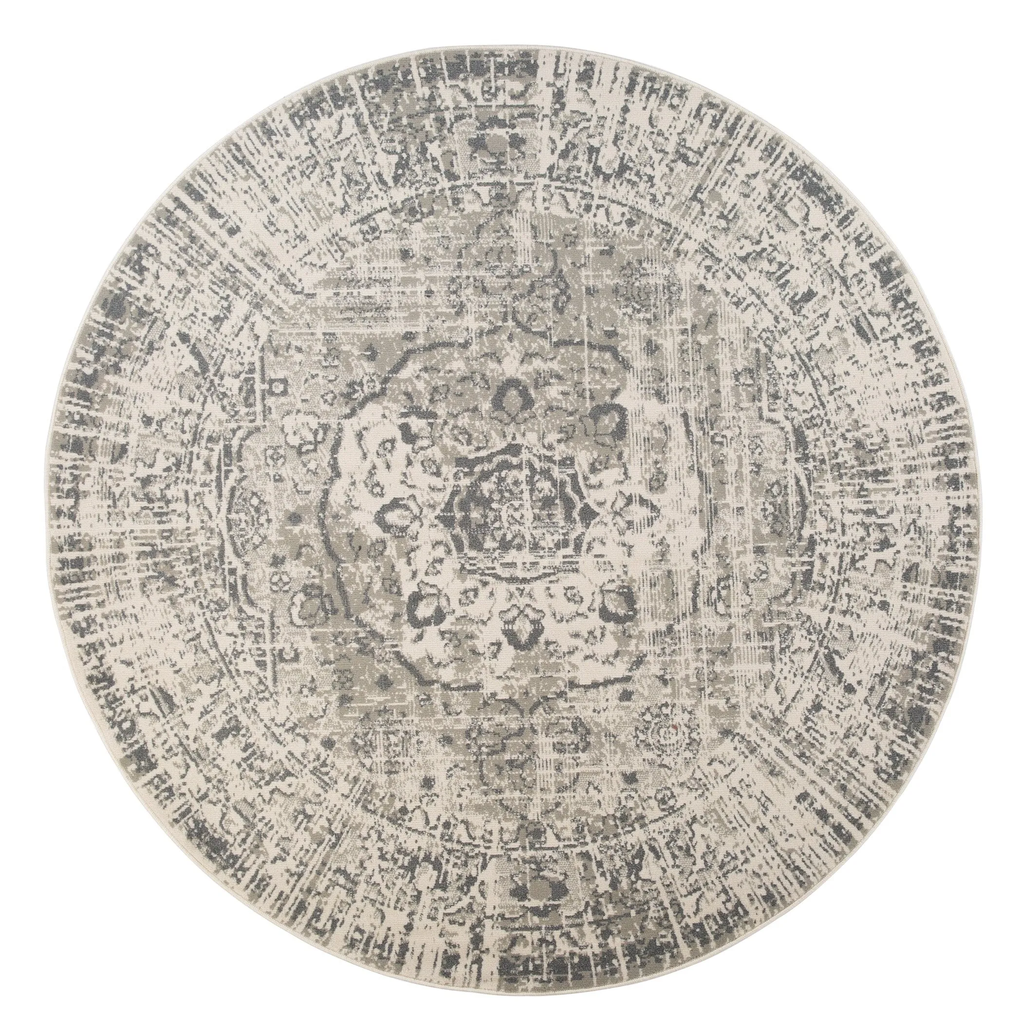 Alana Dale Medium Gray Medallion Area Rug