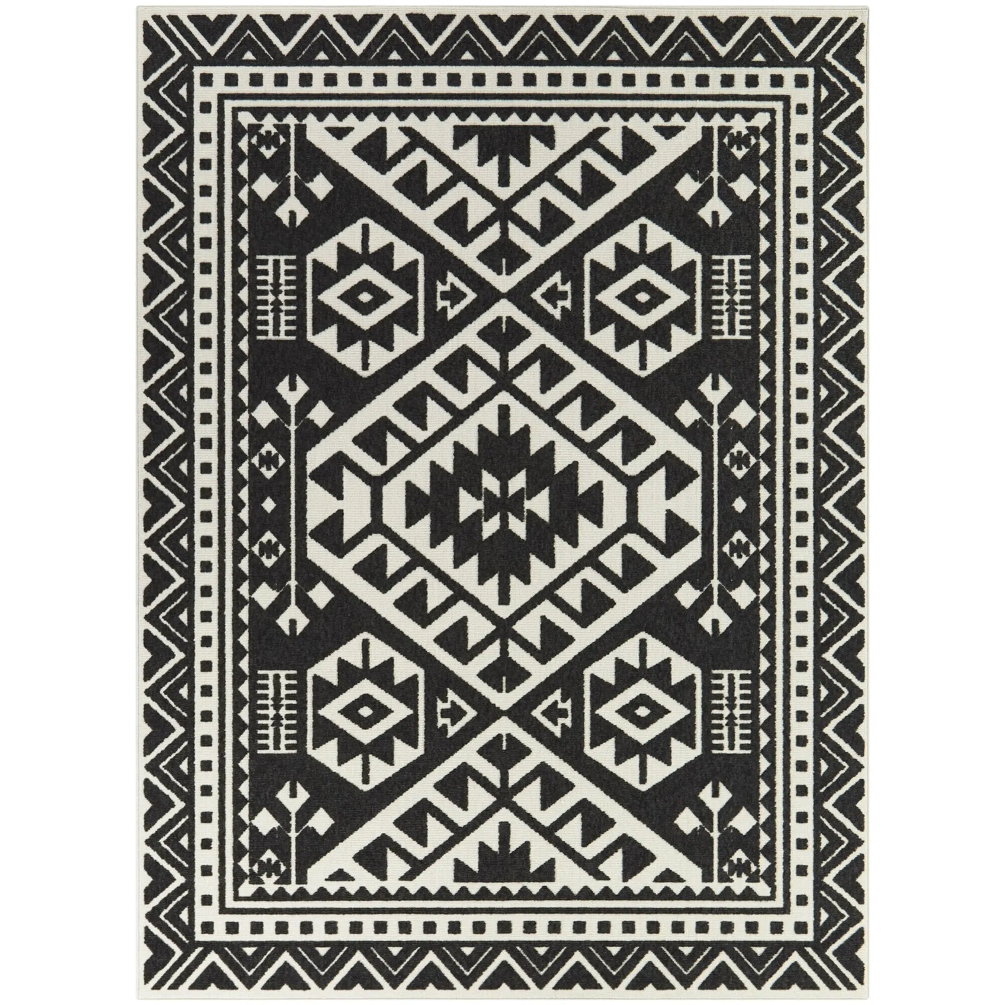 Alessi Global Geometric Indoor/Outdoor Area Rug