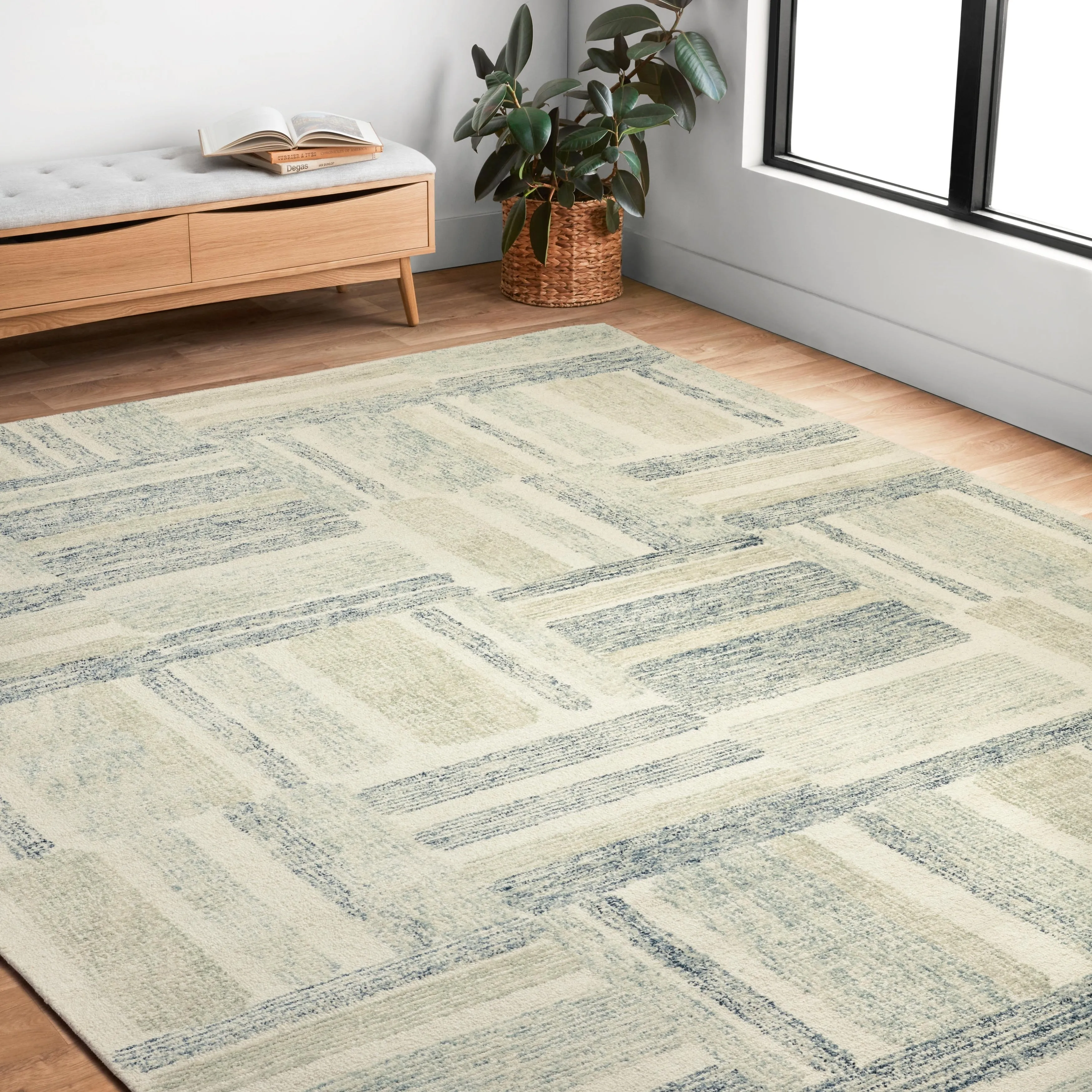 Alexander Home Aubrey Modern Graphic Wool Area Rug