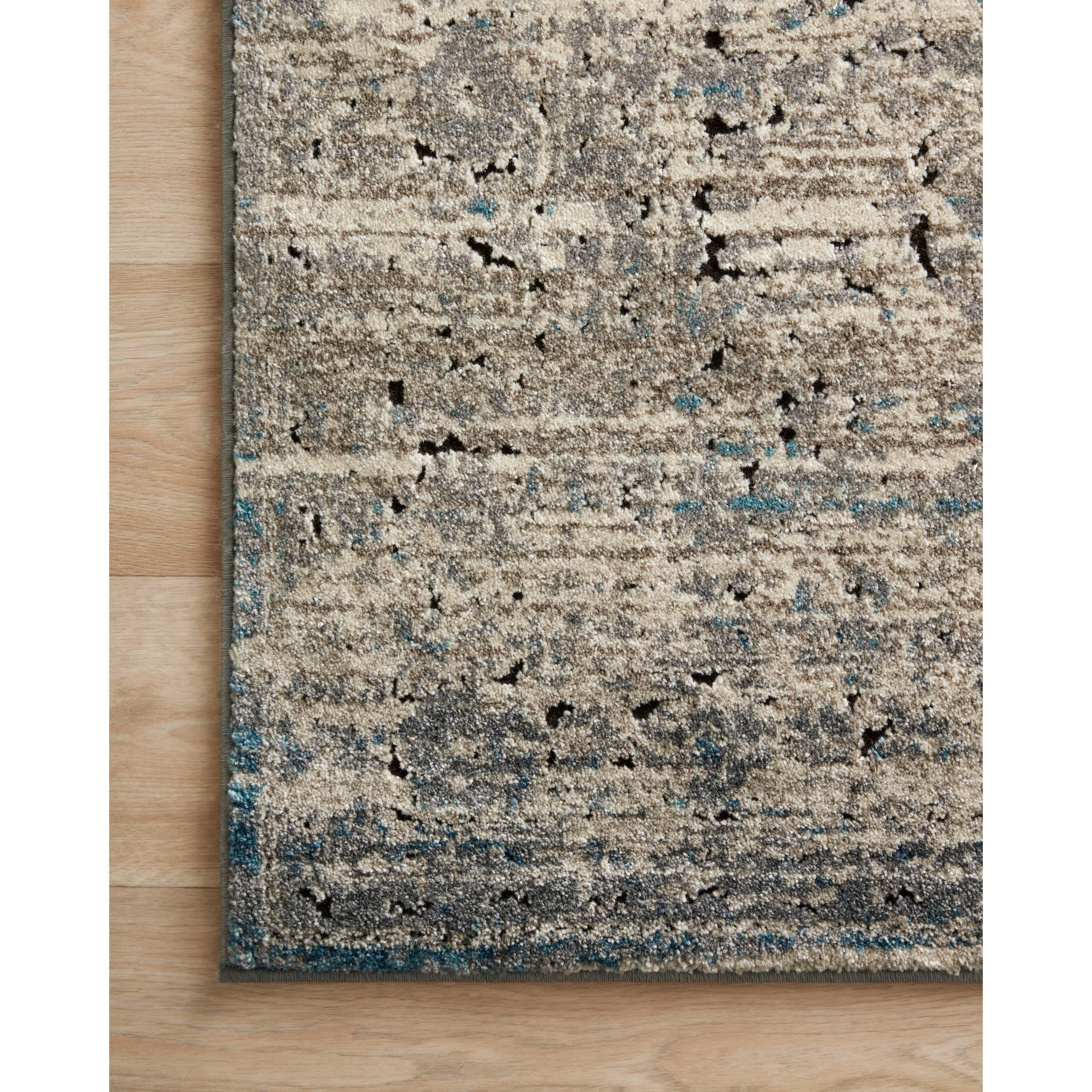 Alexander Home Carissa Distressed Floral Border Area Rug