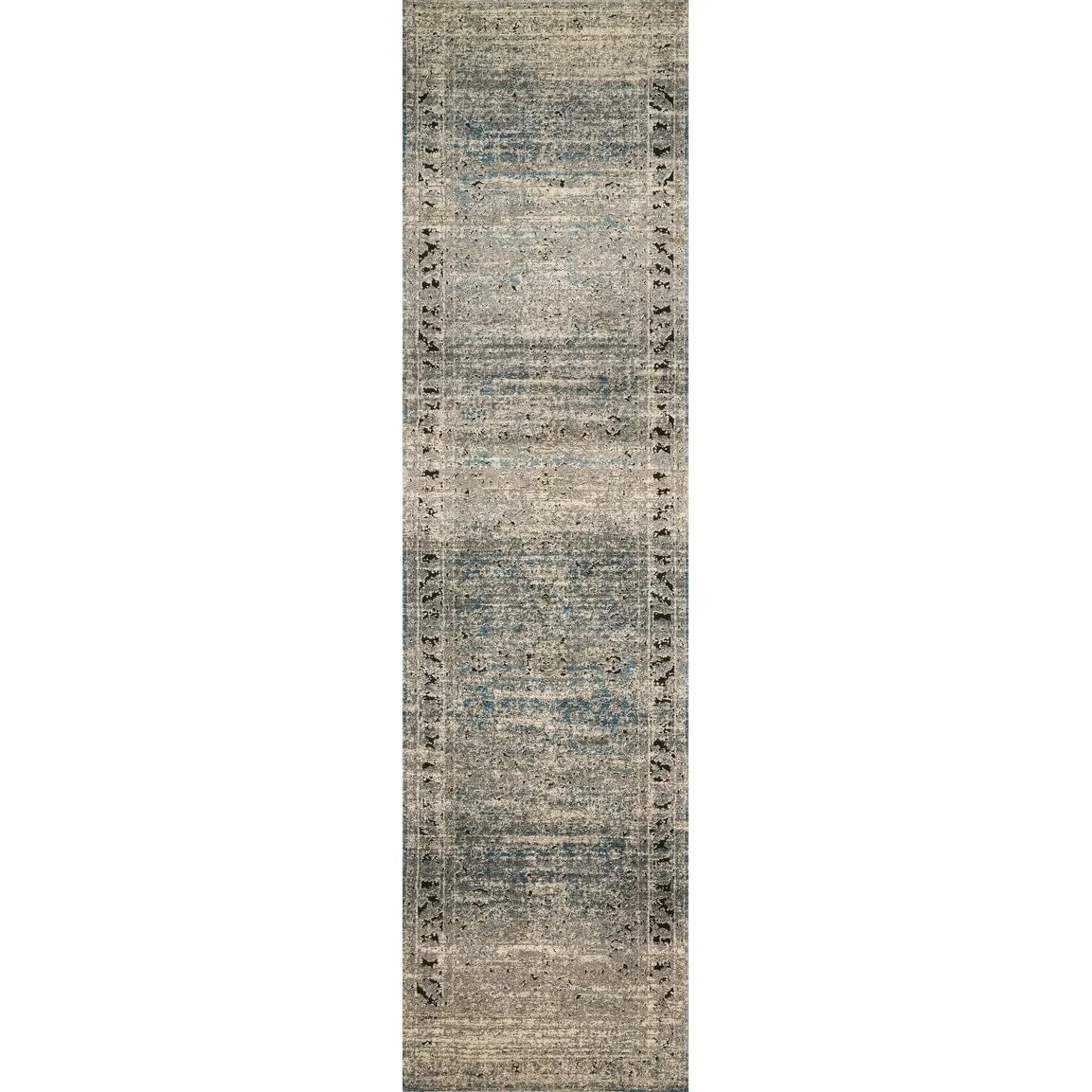 Alexander Home Carissa Distressed Floral Border Area Rug