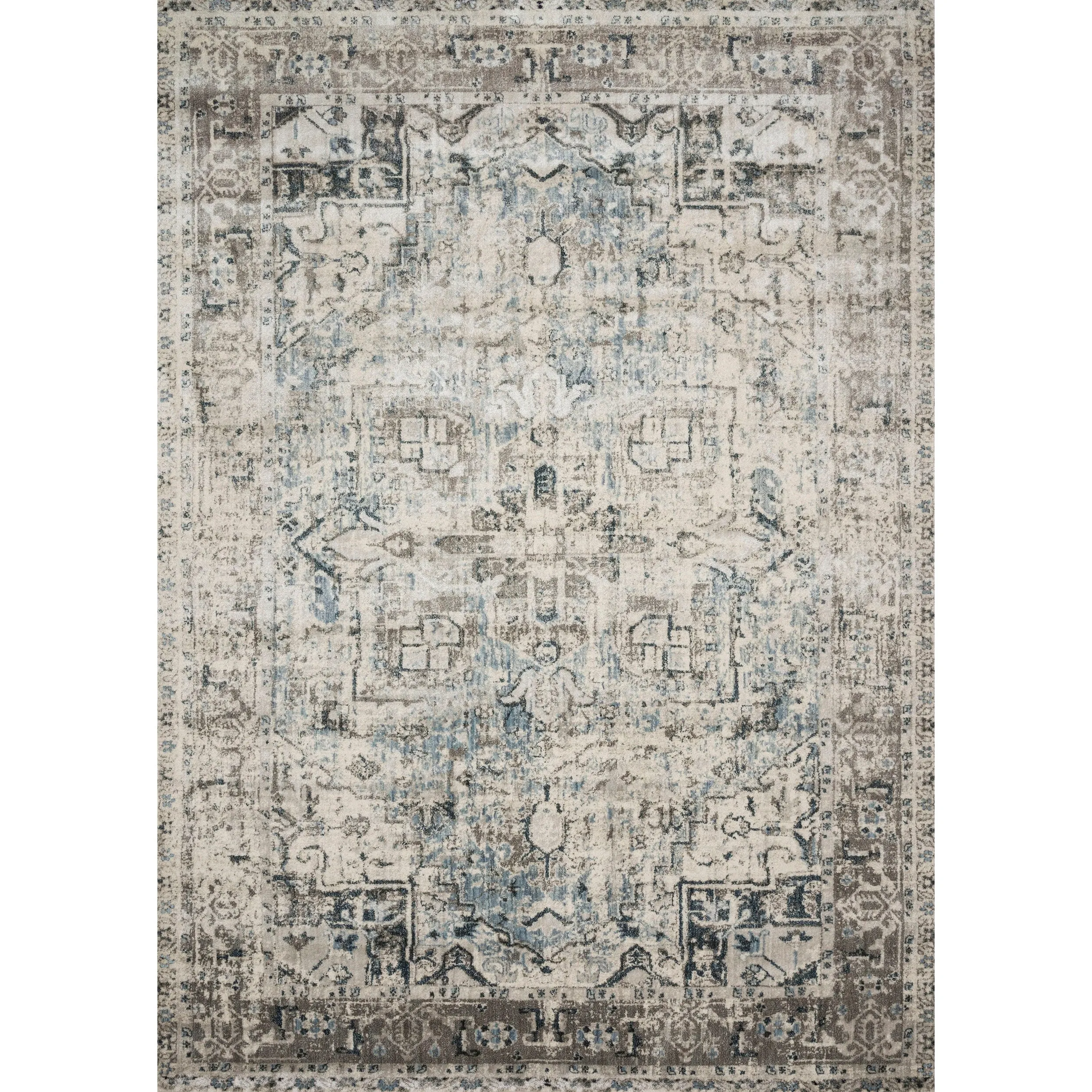 Alexander Home Contessa Distressed Transitional Medallion Rug