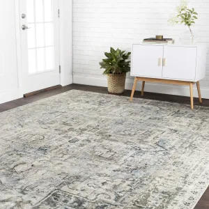 Alexander Home Contessa Distressed Transitional Medallion Rug