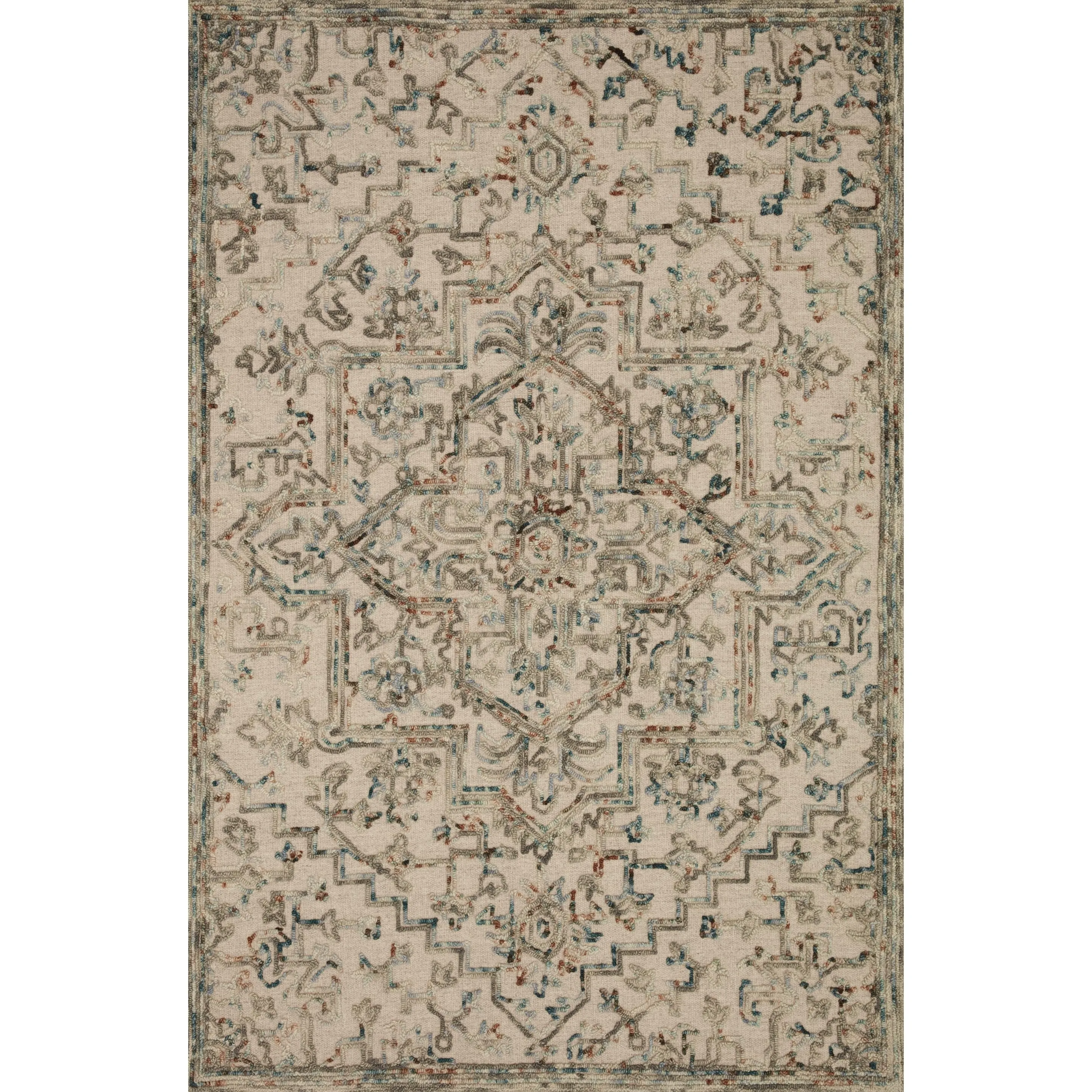 Alexander Home Diana Medallion 100% Wool Hooked Area Rug