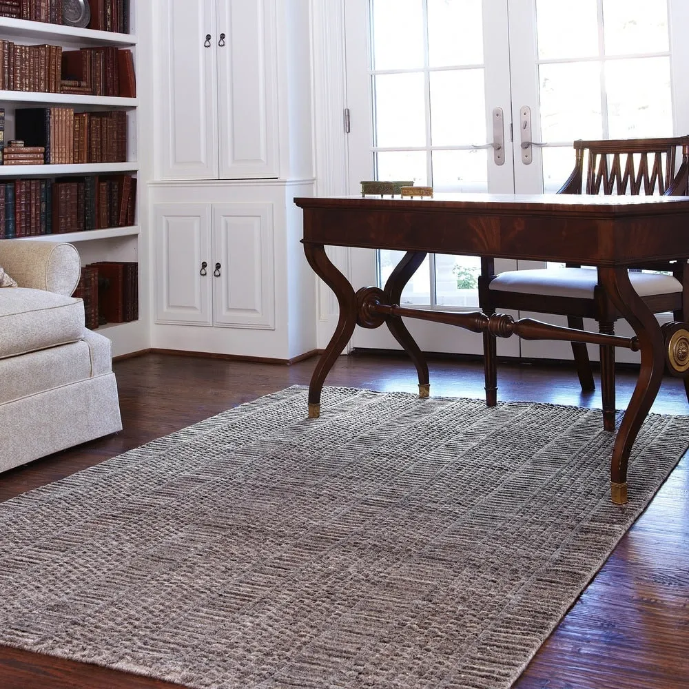 Alexander Home Franklin Hand-knotted Solid Geometric Wool Rug