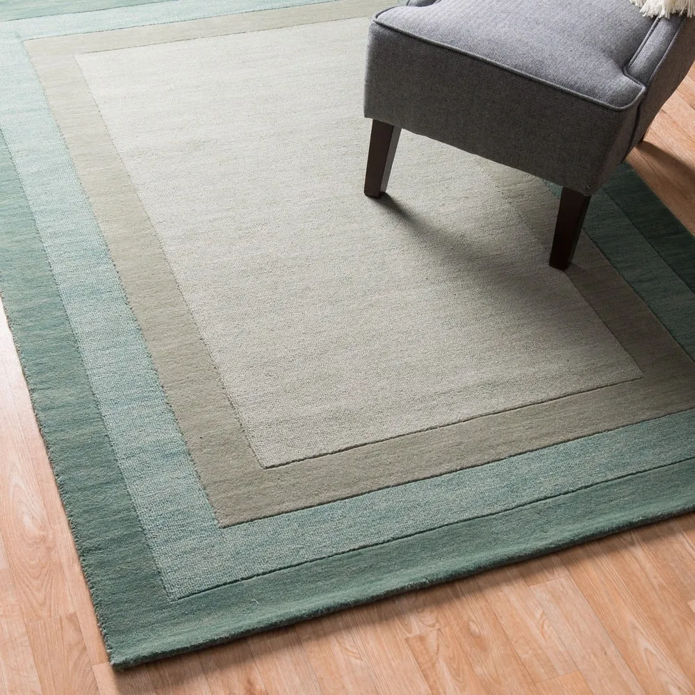 Alexander Home Helena Border Pattern Hand-tufted Pure Wool Rug