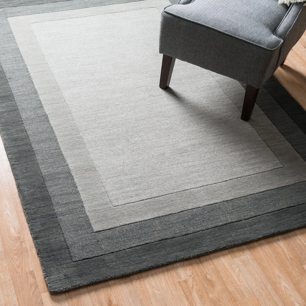 Alexander Home Helena Border Pattern Hand-tufted Pure Wool Rug