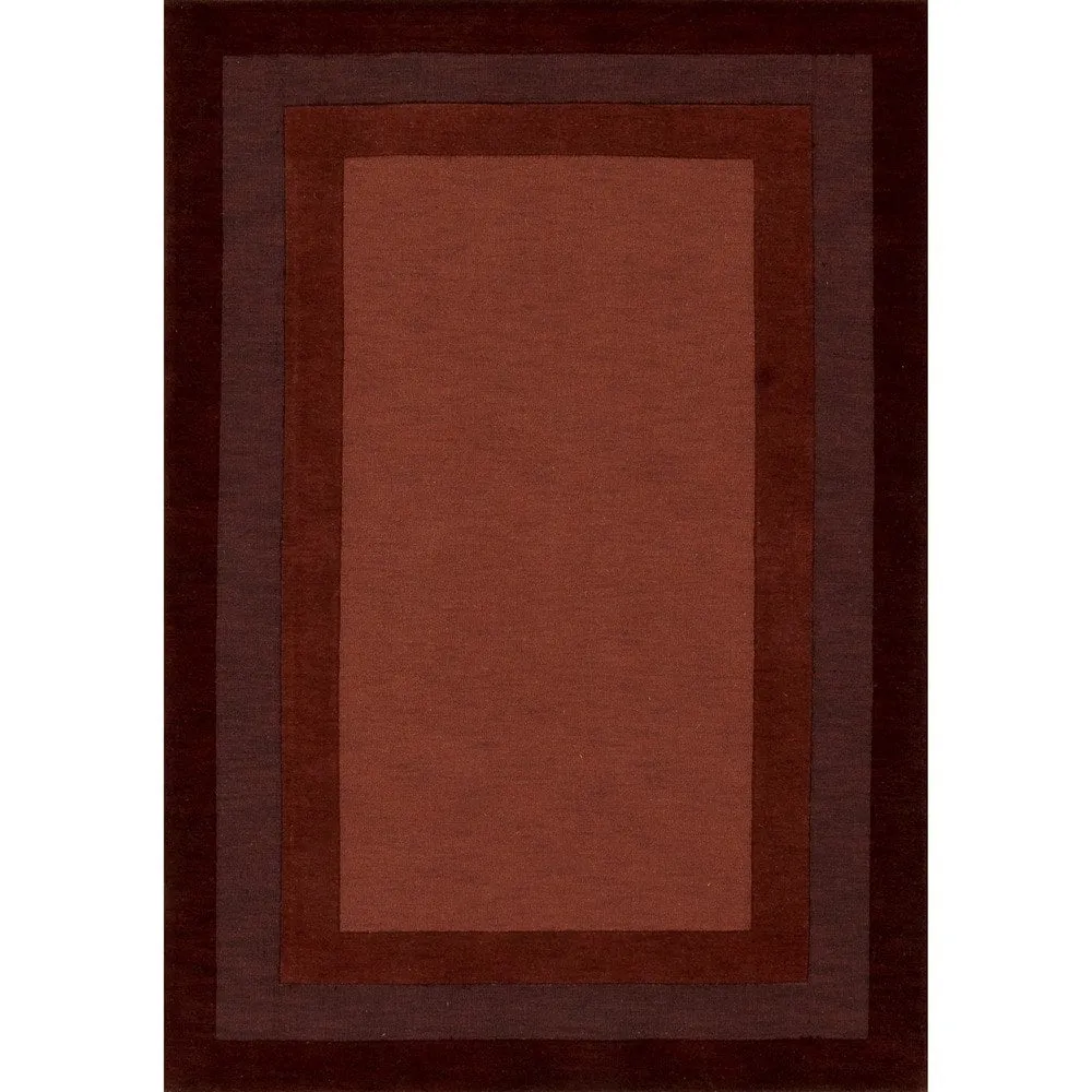 Alexander Home Helena Border Pattern Hand-tufted Pure Wool Rug