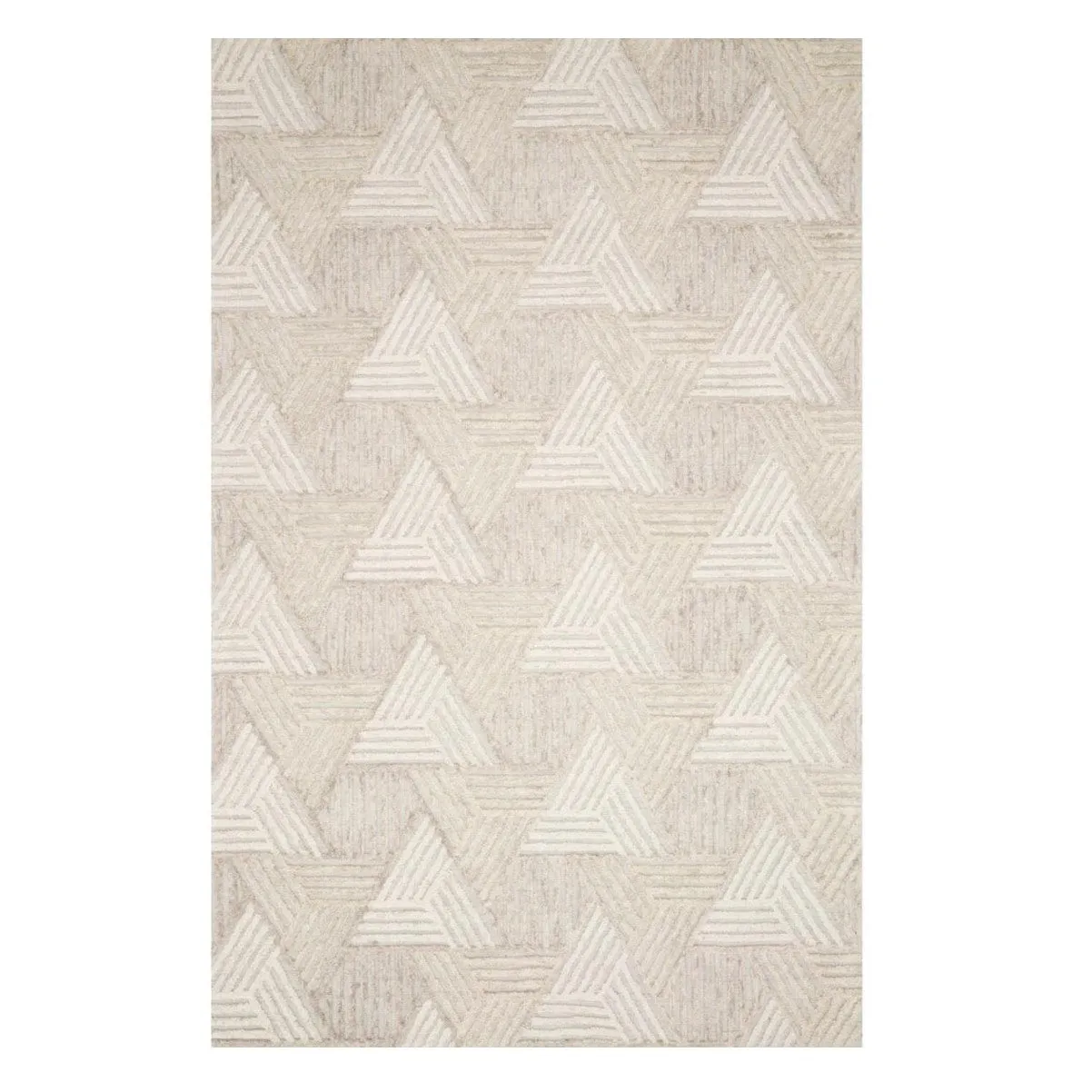 Alexander Home Kanarra Hand-Tufted Geometric Modern Wool Area Rug