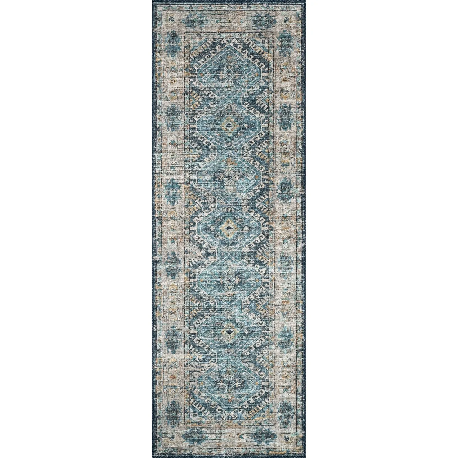 Alexander Home Leanne Boho Distressed Persian Printed Area Rug