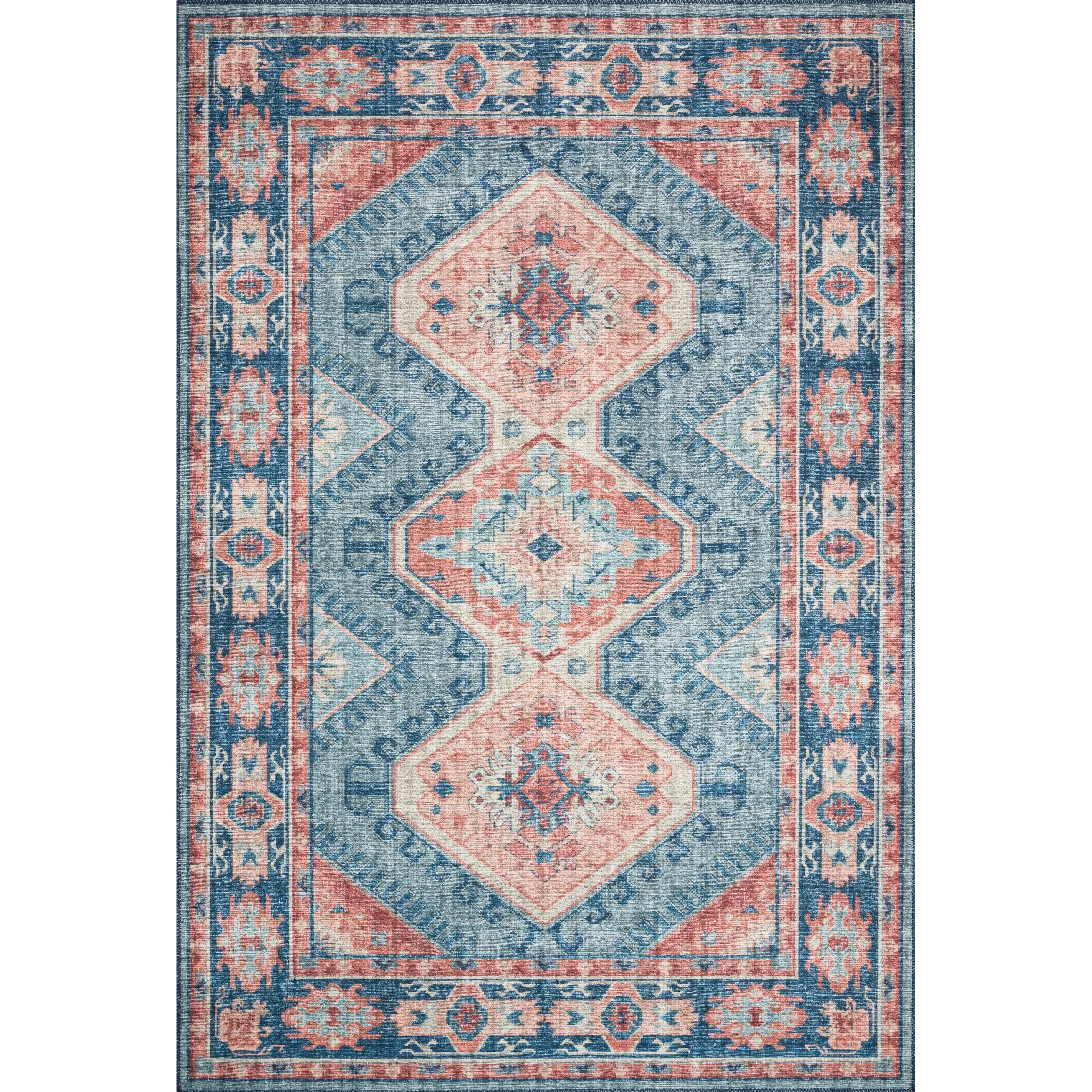 Alexander Home Leanne Boho Distressed Persian Printed Area Rug