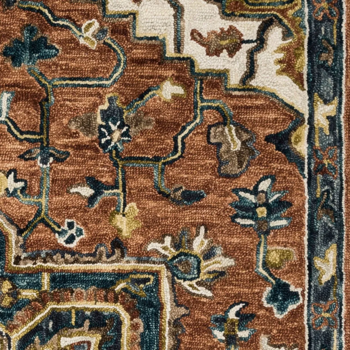 Alexander Home Madeline Medallion Hand-hooked Wool Star Area Rug