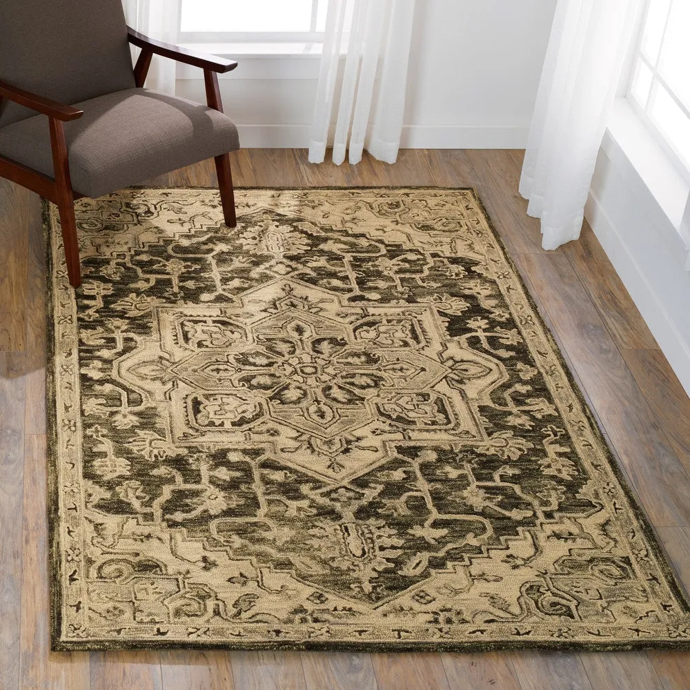 Alexander Home Madeline Medallion Hand-hooked Wool Star Area Rug