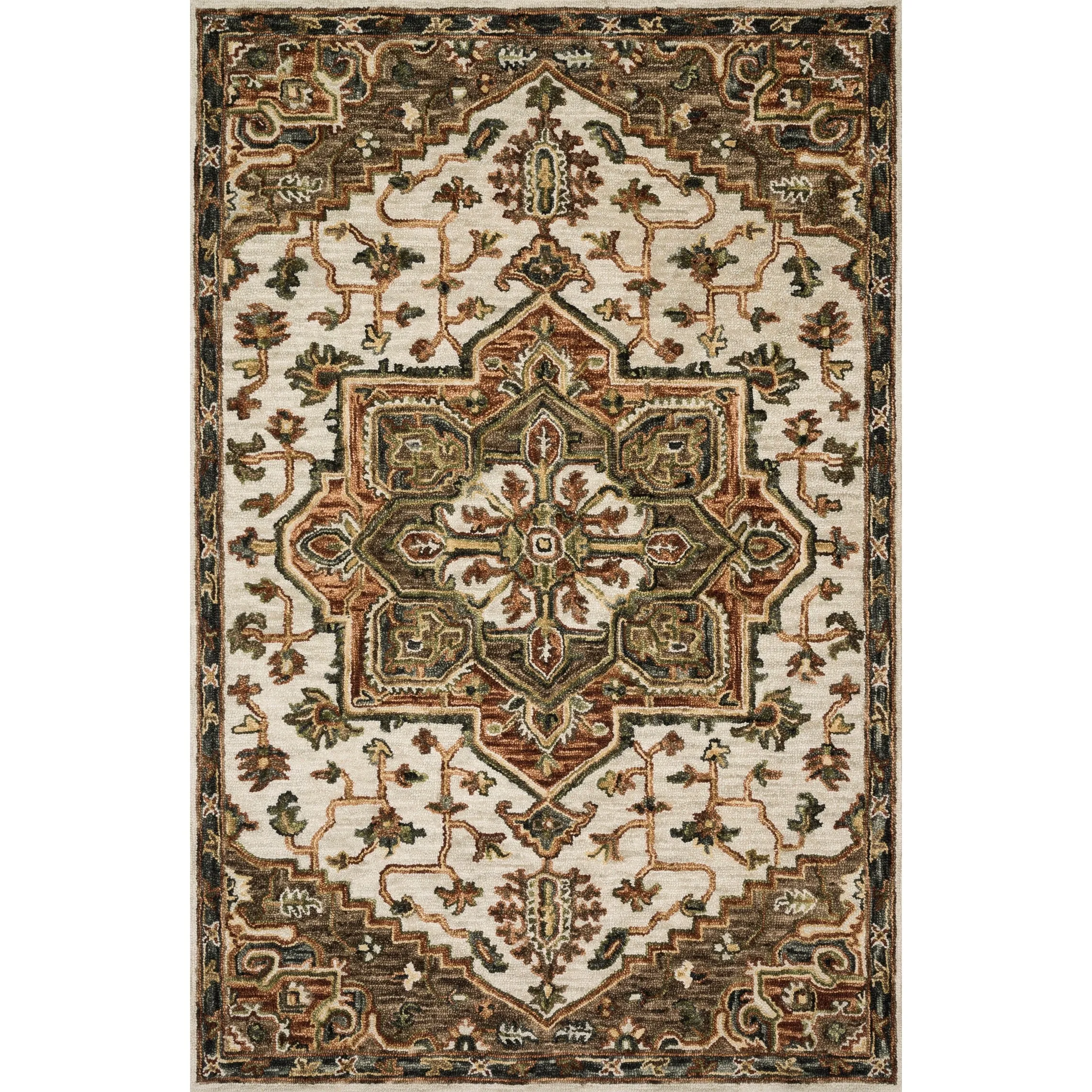 Alexander Home Madeline Medallion Hand-hooked Wool Star Area Rug