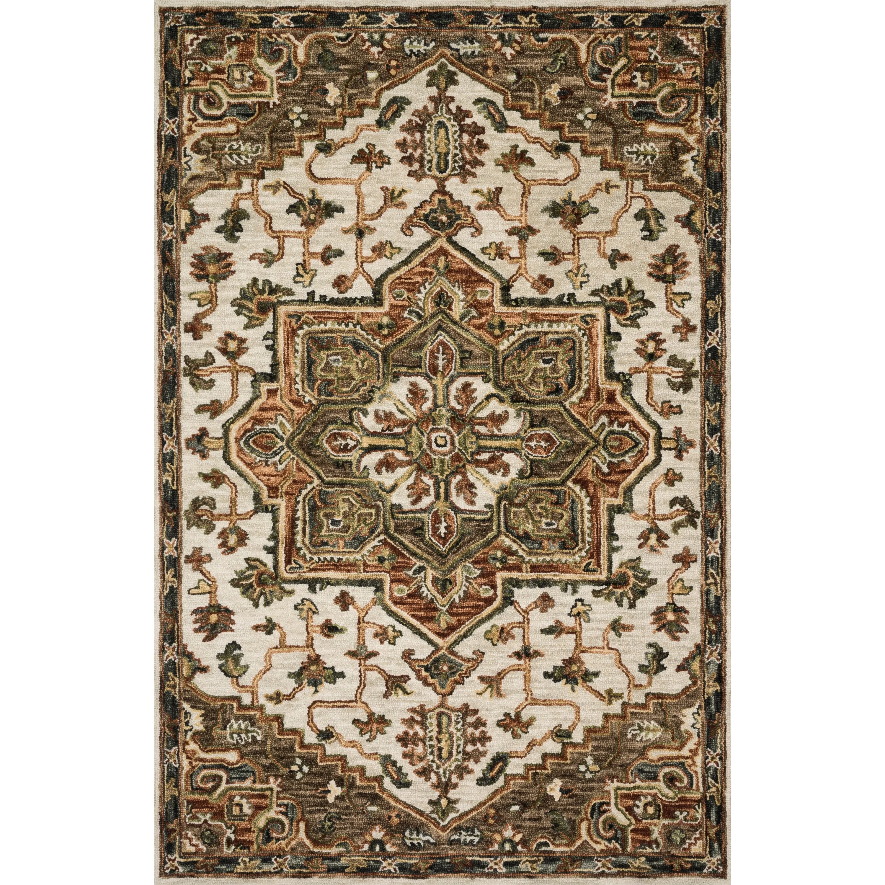 Alexander Home Madeline Medallion Hand-hooked Wool Star Area Rug
